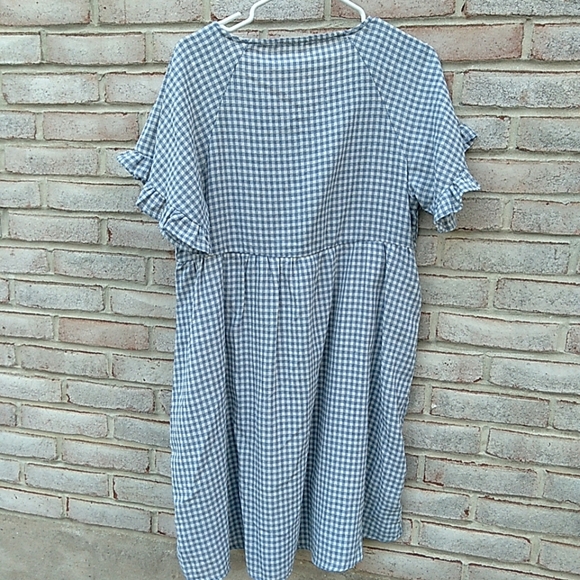 Leia and Co | blue Gingham check dress Large - Picture 5 of 6